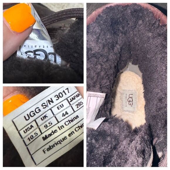 UGG Hilgard Men's 10.5‎ Brown Leather Ankle Shearling Vibram Snow Boot - Picture 5 of 12